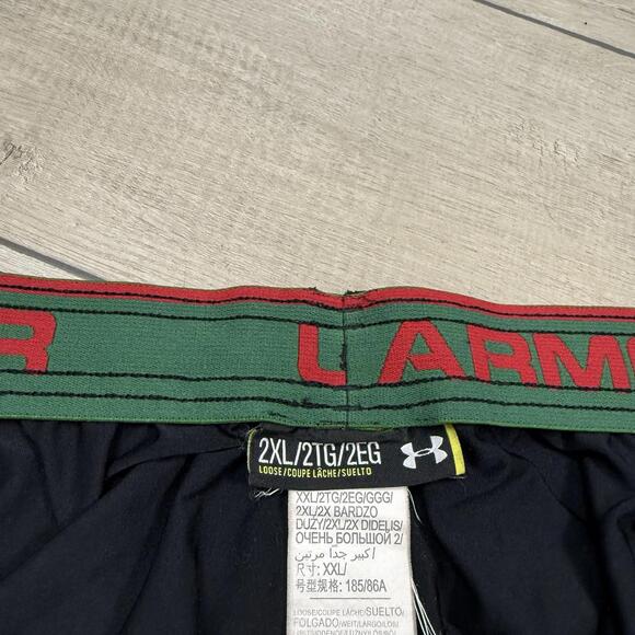 Under Armour Team Mexico Black Red Green Athletic Shorts Sz 2XL Loose Fit Soccer - Picture 4 of 8